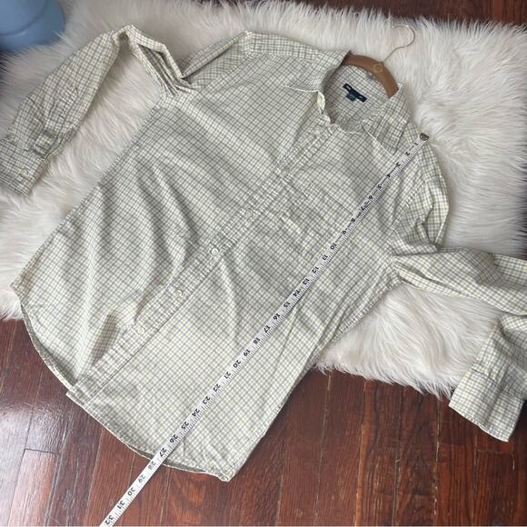 Men’s GAP Plaid Button Down Shirt Grey & Green Size Small - Picture 6 of 6